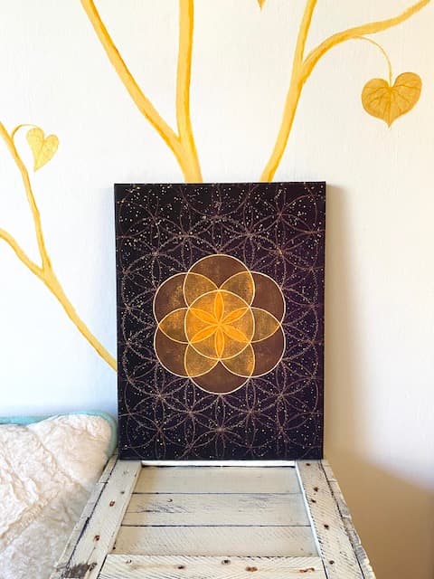 SEED OF LIFE canvas print 30 x 40