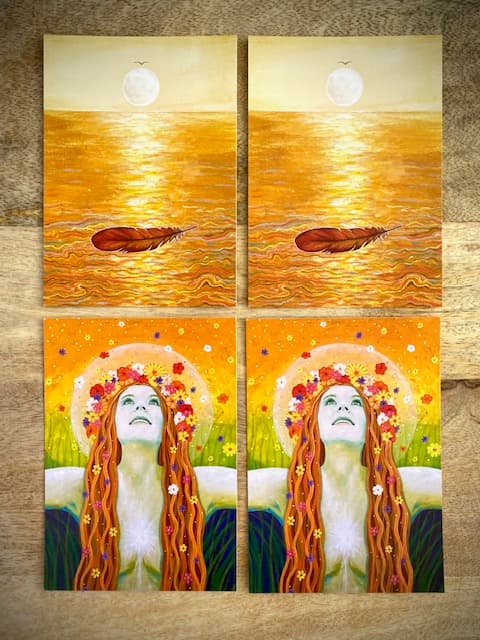 POSTCARDSET 'ACCEPTANCE' + 'FLOWER POWER'