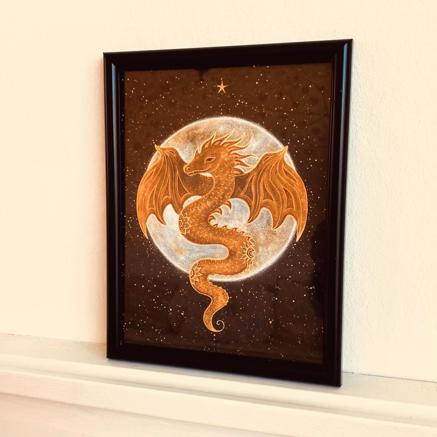 DRAGON, ANIMAL MAGIC card, A5 size. Artprint with a story/message. Altar Card. Ancient wisdom for the new Earth. A gift to send to surprise - image 3