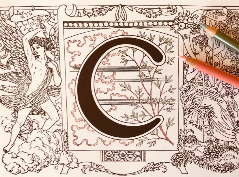ANTIQUE ALPHABET COLORING BOOK - image 4