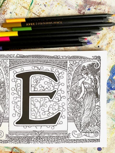ANTIQUE ALPHABET COLORING BOOK - image 10