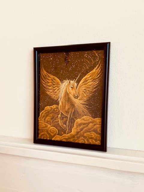 UNICORN, ANIMAL MAGIC card, A5 size. Artprint with a story/message. Altar Card. Ancient wisdom for the new Earth. A gift to send to surprise - image 3